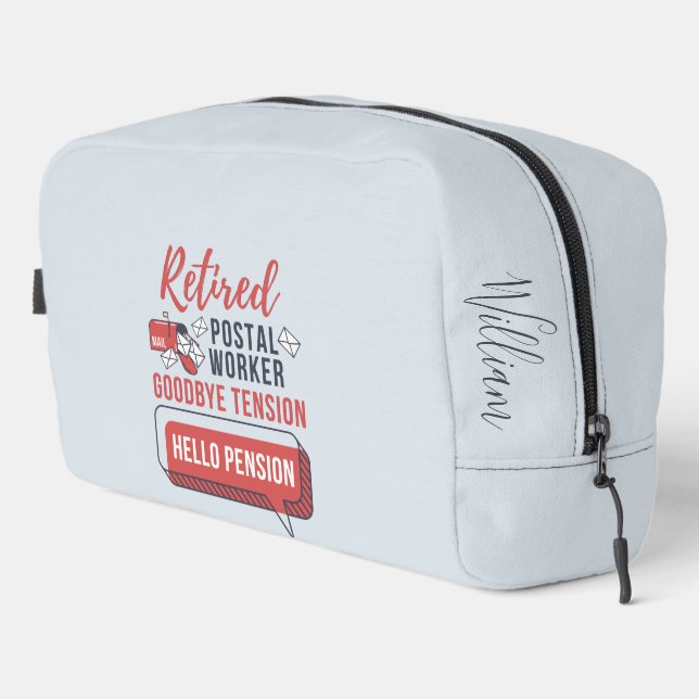 Retired Postal Worker Goodbye Tension Retirement Dopp Kit (Right Corner)