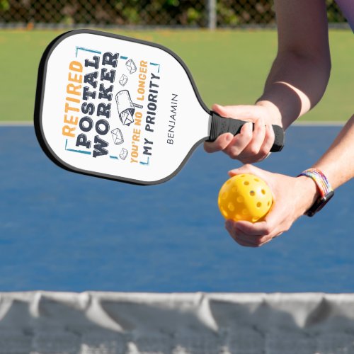 Retired Postal Worker Grandpa Mailman Pickleball Paddle