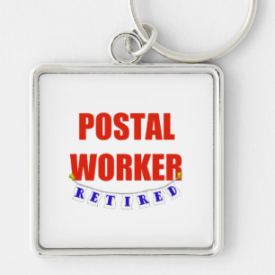 RETIRED POSTAL WORKER KEYCHAIN
