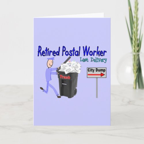 Retired Postal Worker Last Delivery Card