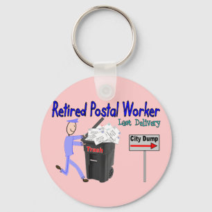 Retired Postal Worker Last Delivery Keychain