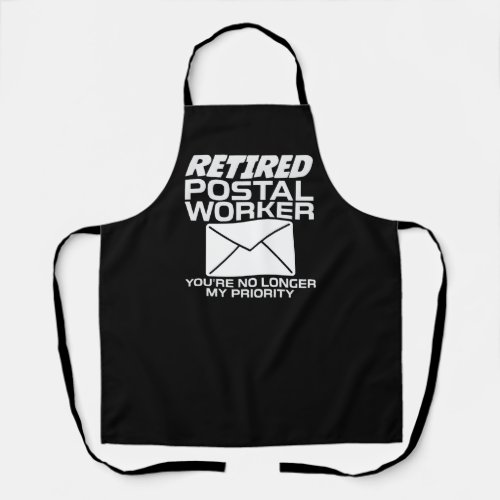Retired Postal Worker Mail Carrier Retirement Apron
