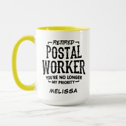 Retired Postal Worker Mailman Custom Retirement Mug