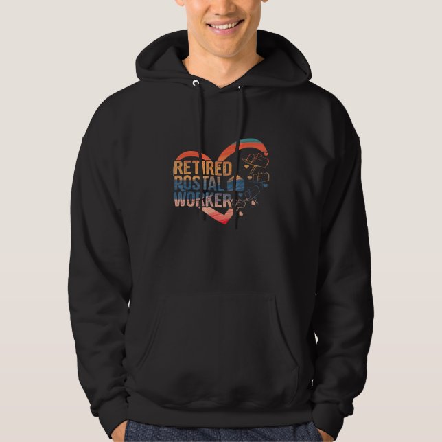 Retired Postal Worker Mailman Retirement 12 Hoodie (Front)