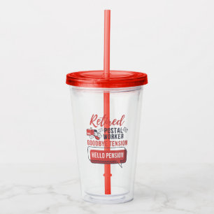 Retired Postal Worker Mailman Retirement Acrylic Tumbler