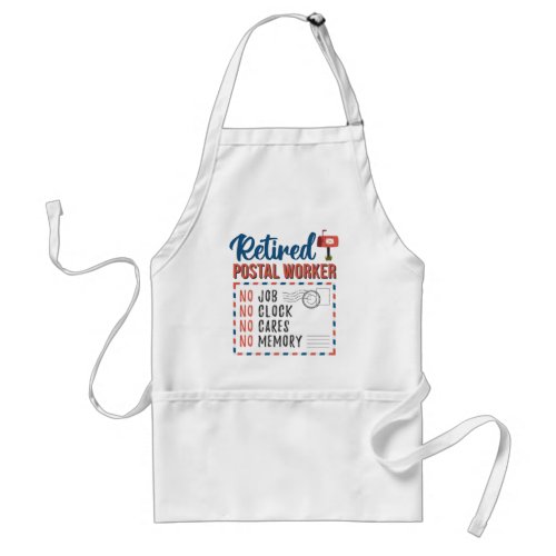 Retired Postal Worker Mailman Retirement Adult Apron