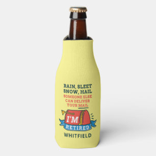 Retired Postal Worker Mailman Retirement Custom Bottle Cooler