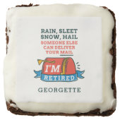 Retired Postal Worker Mailman Retirement Custom Brownie (Front)