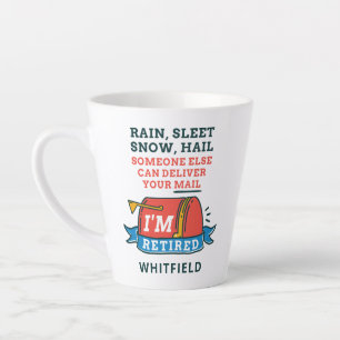 Retired Postal Worker Mailman Retirement Custom Latte Mug