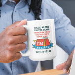 Retired Postal Worker Mailman Retirement Custom Two-Tone Coffee Mug<br><div class="desc">Cute and funny personalized retirement mailman parting gift for the postal worker who's retiring after a long service delivering all those mails under any weather condition. 

Great gift idea to remember you by. Add a name by clicking the "Personalize" button</div>