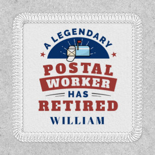Retired Postal Worker Mailman Retirement Funny Patch