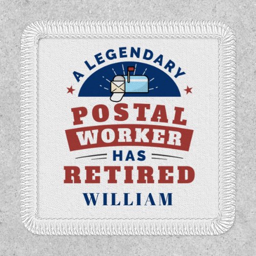 Retired Postal Worker Mailman Retirement Funny Patch