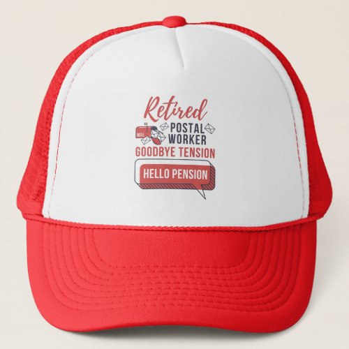 Retired Postal Worker Mailman Retirement Funny Trucker Hat