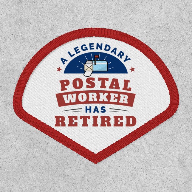 Retired Postal Worker Mailman Retirement Gag Patch (Front)