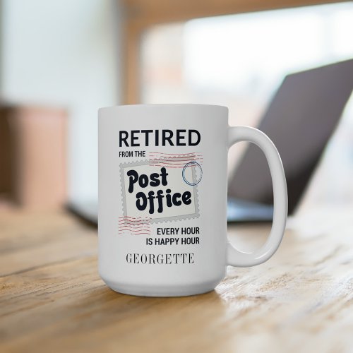 Retired Postal Worker Mailman Retirement Gag Two_Tone Coffee Mug