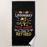 Retired Postal Worker Mailman Retirement Gift Beach Towel<br><div class="desc">Retired Postal Worker</div>