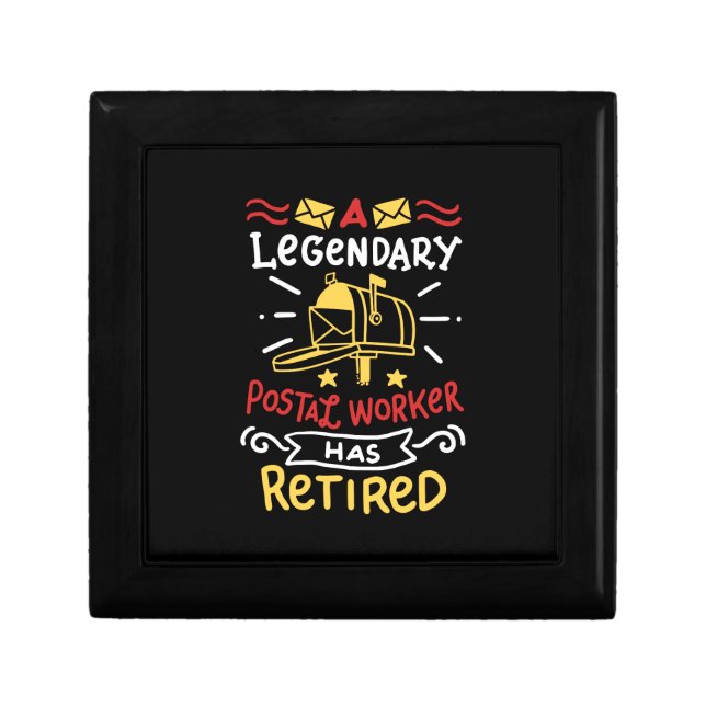 Retired Postal Worker Mailman Retirement Gift Box (Front)