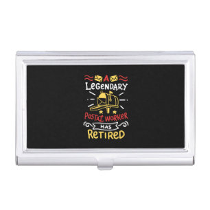 Retired Postal Worker Mailman Retirement Gift Business Card Case