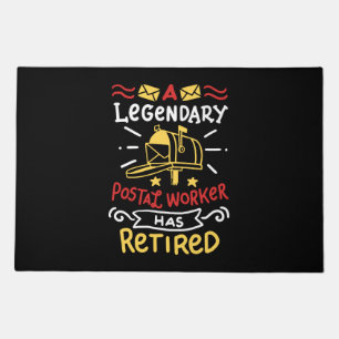 Retired Postal Worker Mailman Retirement Gift Doormat