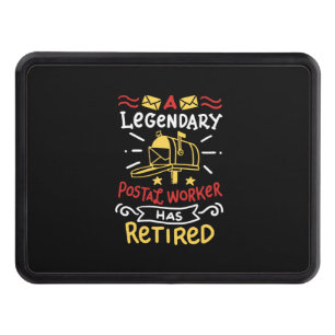 Retired Postal Worker Mailman Retirement Gift Hitch Cover