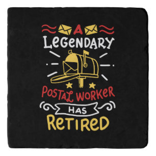 Retired Postal Worker Mailman Retirement Gift Trivet