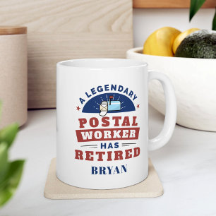 Retired Postal Worker Mailman Retirement Keepsake Coffee Mug