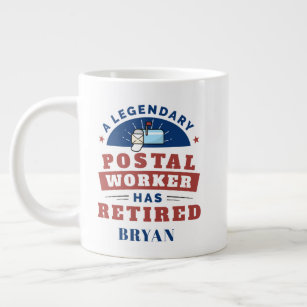 Retired Postal Worker Mailman Retirement Keepsake Giant Coffee Mug