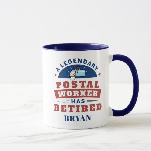 Retired Postal Worker Mailman Retirement Keepsake Mug
