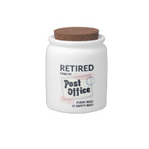 Retired Postal Worker Mailman Retirement Party Candy Jar