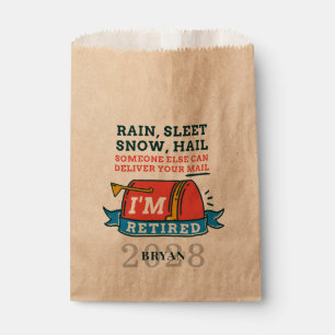 Retired Postal Worker Mailman Retirement Party Favor Bag