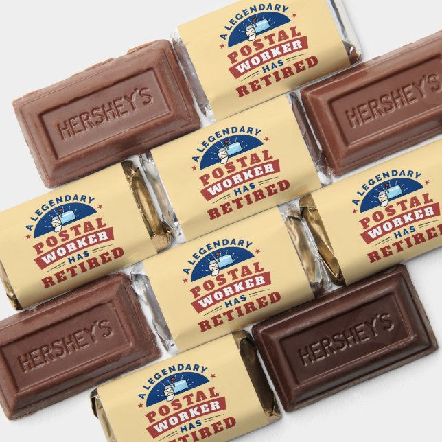Retired Postal Worker Mailman Retirement Party Hershey's Miniatures (Assorted)