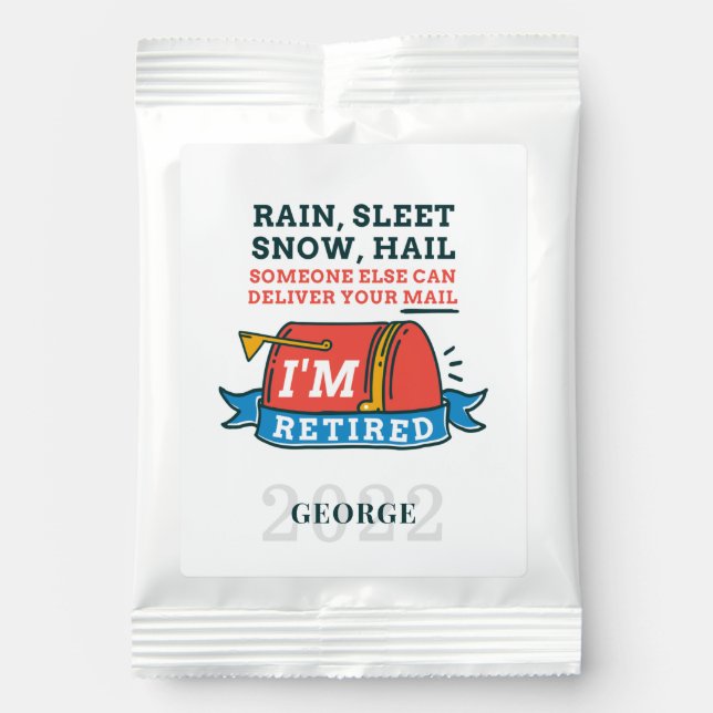 Retired Postal Worker Mailman Retirement Party Margarita Drink Mix (Front)