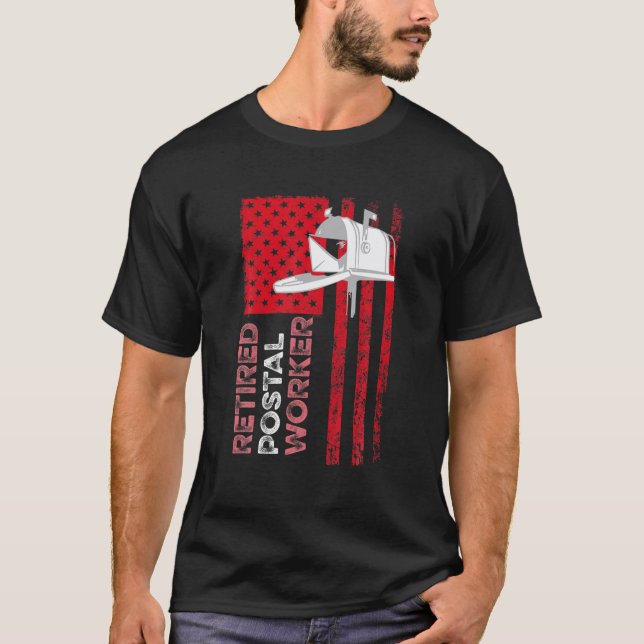 Retired Postal Worker Mailman Retirement T-Shirt (Front)
