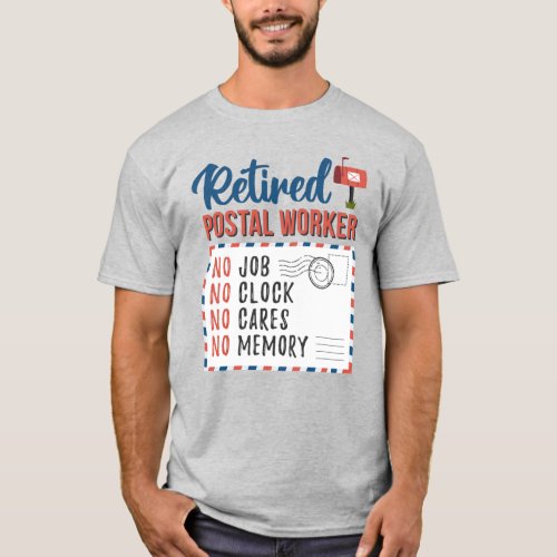 Retired Postal Worker Mailman Retirement T_Shirt