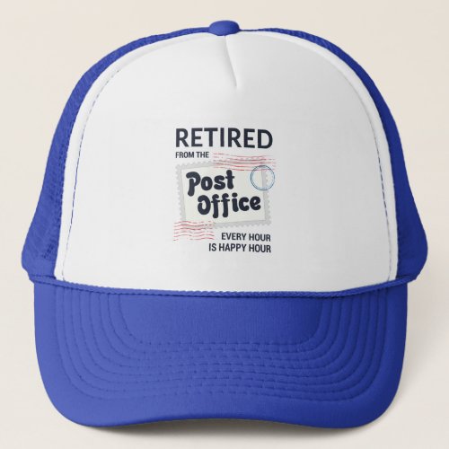 Retired Postal Worker Mailman Retirement Trucker Hat