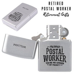 Retired Postal Worker No Longer Priority Custom Zippo Lighter