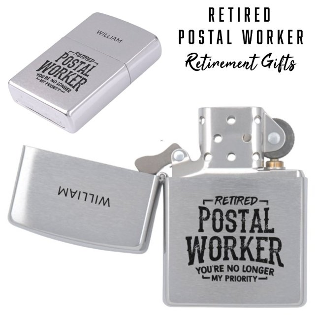 Retired Postal Worker No Longer Priority Custom Zippo Lighter (Creator Uploaded)