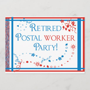 Retired Postal Worker Party Invitations USPS