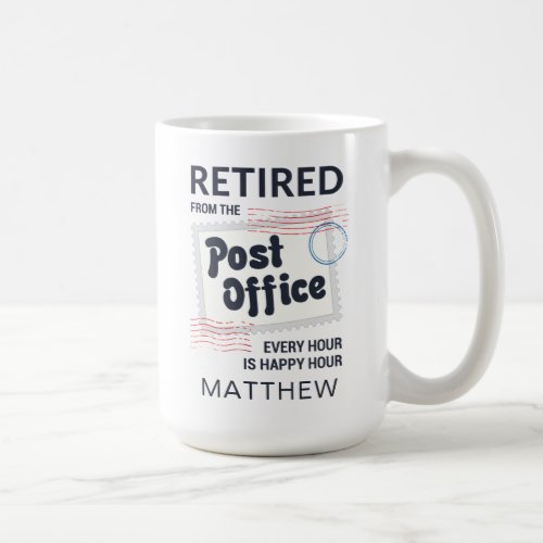 Retired Postal Worker Personalized Mailman Coffee Mug