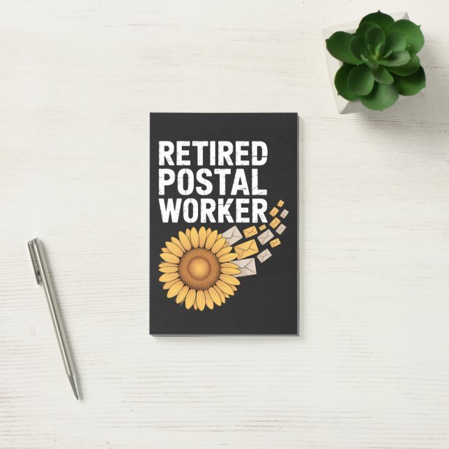 Retired Postal Worker Post-it Notes (Office)