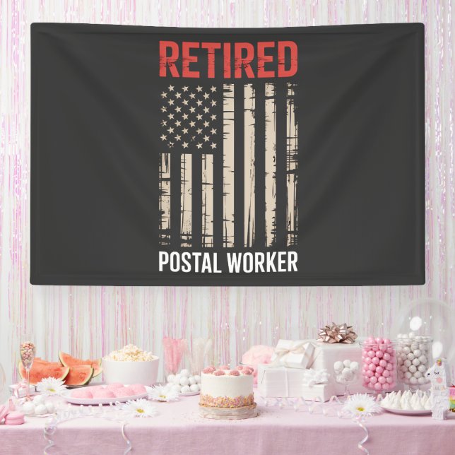 Retired Postal Worker Retirement Banner (Party)