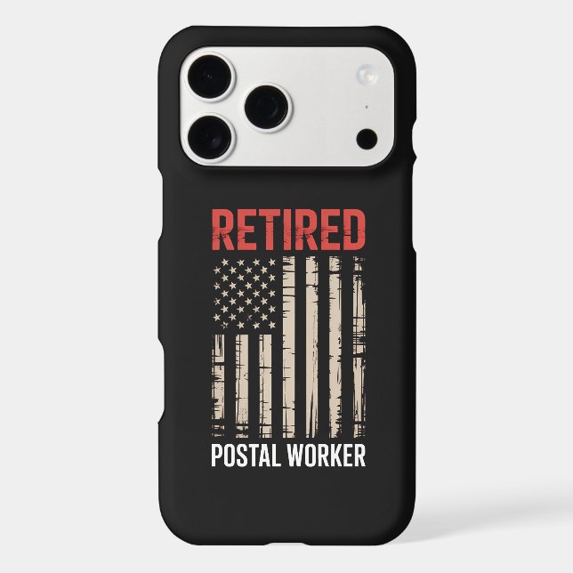 Retired Postal Worker Retirement Case-Mate iPhone Case (Back)