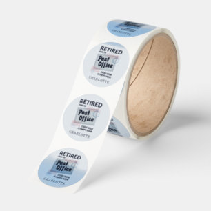 Retired Postal Worker Retirement Classic Round Sticker