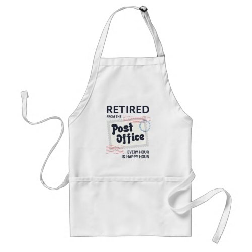 Retired Postal Worker Retirement Mailman Funny Adult Apron