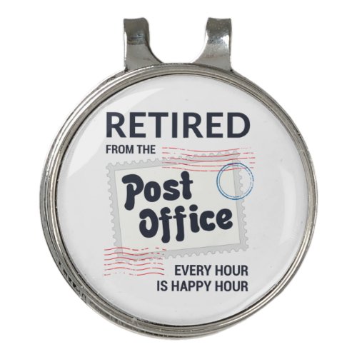 Retired Postal Worker Retirement Mailman Funny Golf Hat Clip