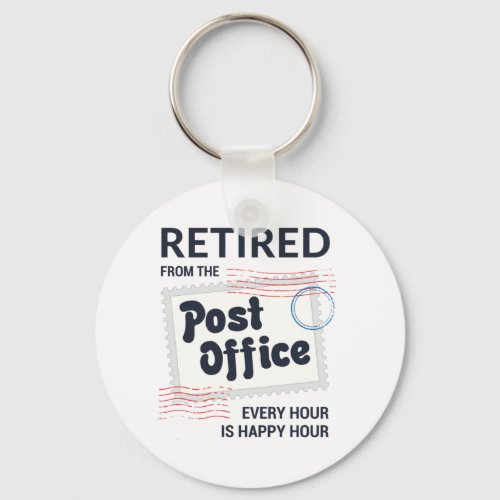 Retired Postal Worker Retirement Mailman Funny Keychain