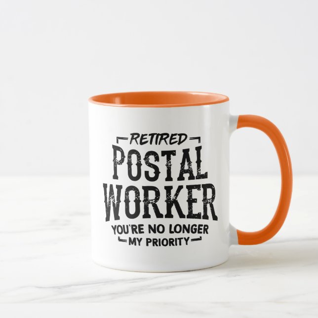 Retired Postal Worker Retirement Mailman Funny Mug (Right)