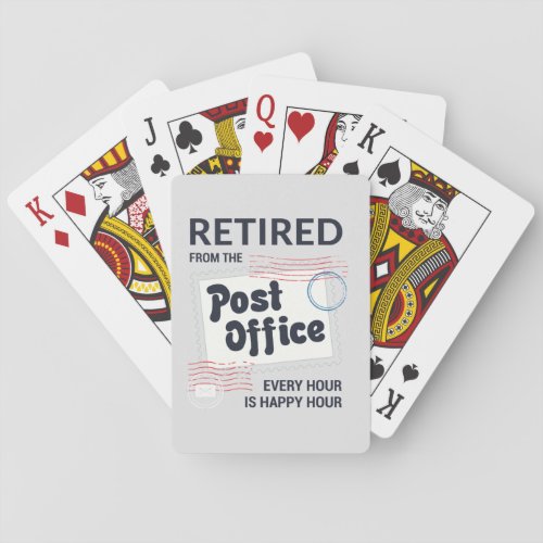 Retired Postal Worker Retirement Mailman Funny Playing Cards