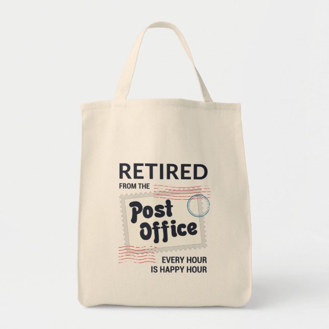 Retired Postal Worker Retirement Mailman Funny Tote Bag (Front)