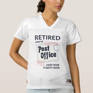 Retired Postal Worker Retirement Mailman Funny Women's Football Jersey